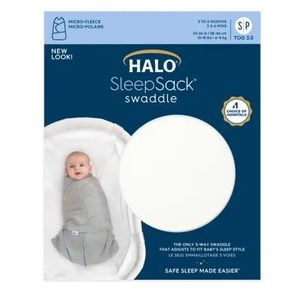 NEW Halo Microfleece Swaddle, 3-Way, Small (3-6 months)